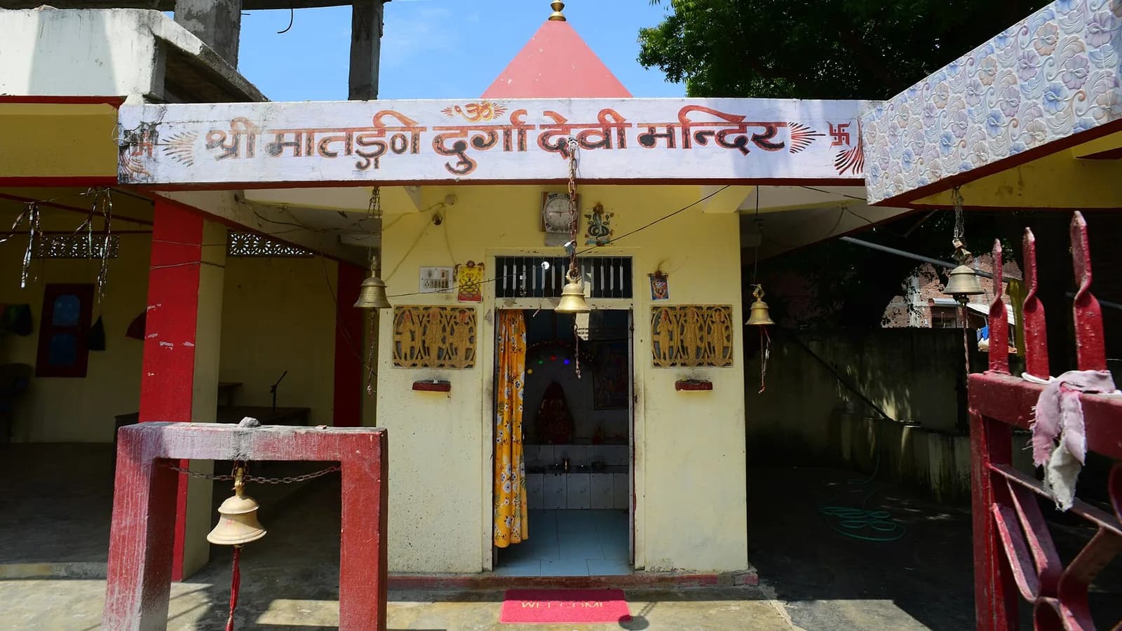 A Durga Devi temple in Bardiya, Nepal, dedicated to the goddess at the centre of the Dashain festival