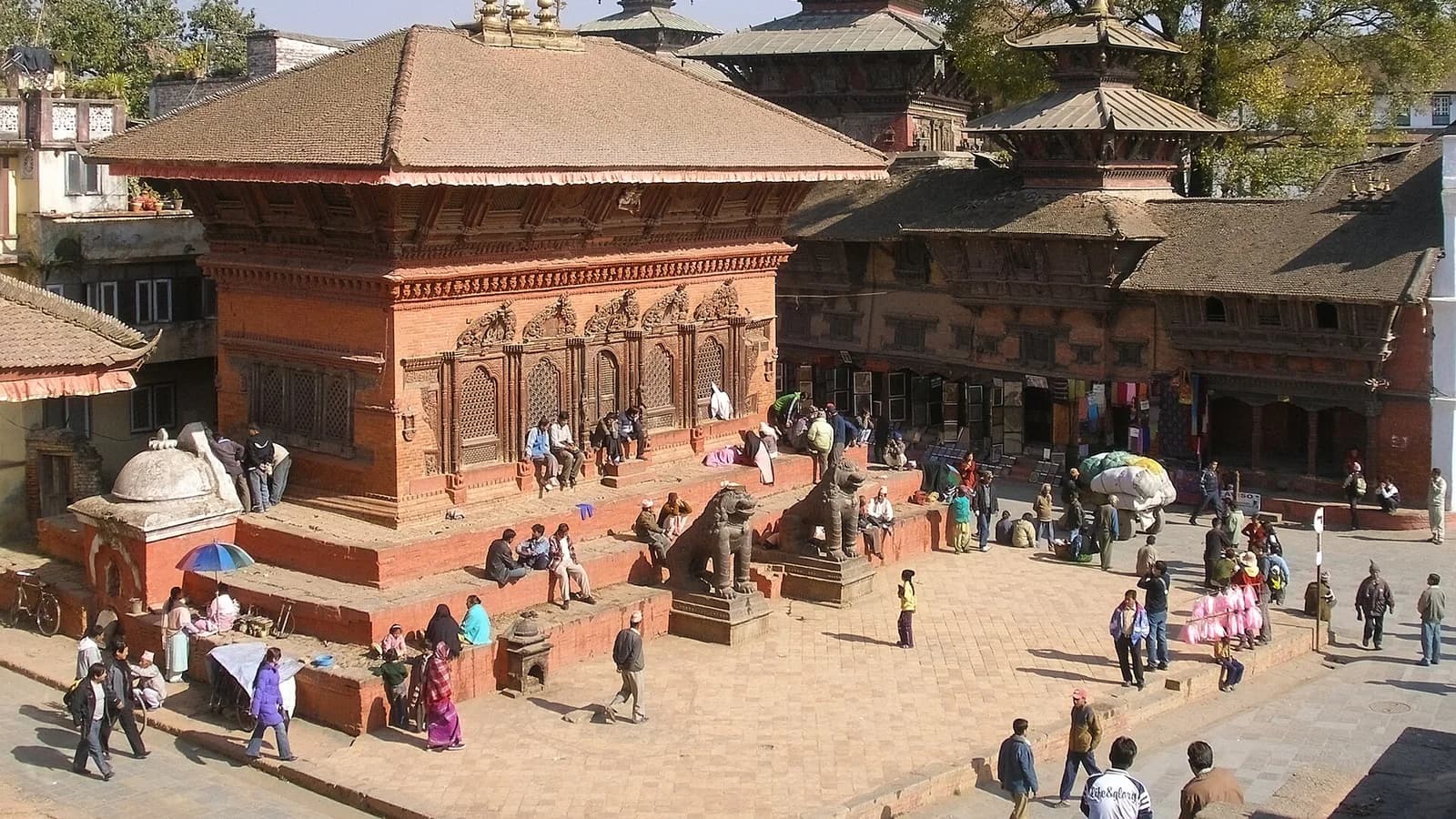 View over Kathmandu near Tribhuvan International Airport, where the taxi ride to Thamel begins